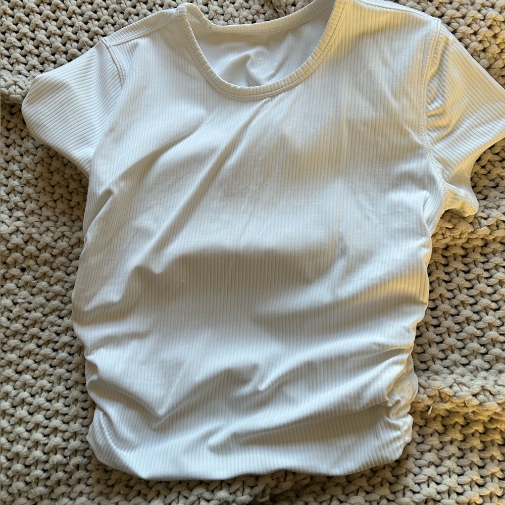 Lululemon all it takes ribbed t-shirt size 4 in white